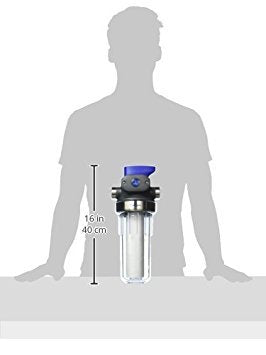 Culligan WH-S200-C Whole House Water Filter Housing – 3/4" Inlet/Outlet, Standard Duty, Sediment Filtration System, Clear Housing, Pressure Relief Valve, NSF Certified