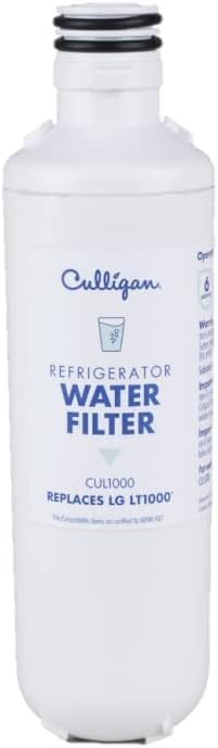 Culligan CUL1000 Refrigerator Water Filter | Replacement for LG Water Filter (LT1000) | Replace Every 6 Months | Pack of 1