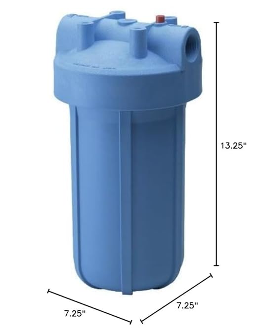 Culligan HD-950A Heavy-Duty Whole House Water Filter Housing – 1" Inlet/Outlet, Premium Sediment Filtration System, UV-Resistant Opaque Design, Pressure Relief Valve, NSF Certified