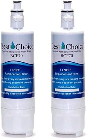 LG LT700P, ADQ36006101 Compatible By Best Choice Water Filters NSF® Certified Replacement For Kenmore Refrigerator 46-9690 ADQ36006101-S ADQ36006101S ADQ36006102 ADQ36006102S 048231783705