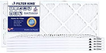 Filter King 8x19.5x1 Air Filter (MERV 8) (6-Pack) Dust & Allergy Control AC Furnace Filters, MADE IN USA, HVAC, Pleated, Electrostatic (Actual Size: 8 x 19.5 x .75)