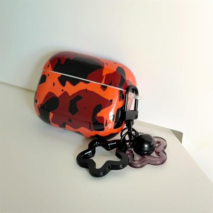 Compatible with AirPods Pro 1st/2nd Generation Case (2019/2022/2023) - Cute Brown Leopard Silicone Cover with Adjustable Neck Strap, Shockproof Keychain for Travel, Women & Men,Girl