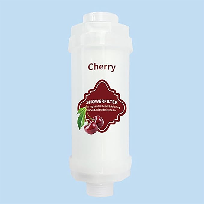 Vitamin C Shower Filter Shower Aromatherapy Bathroom Accessories for Hard Water Filter Remove Chlorine Fluoride Heavy Metals Improves Skin Condition Protects Hair Cherry Scent