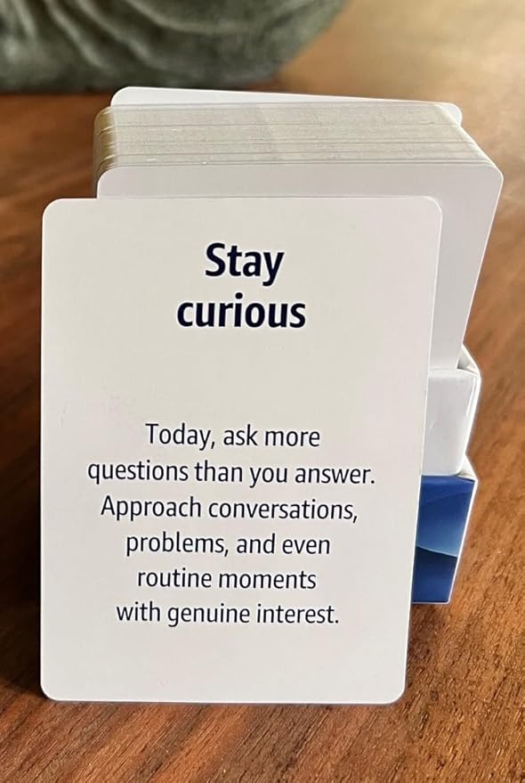 Daily Intention Cards - 80 Mindful Prompts to Pause, Reset & Find Calm | Pick One Morning Card, Reflect at Night | Desk Companion for Journaling, Meditation & Anxiety Relief | Self-Care Gift Deck