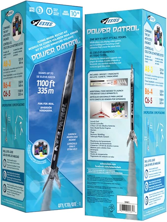 Estes Power Patrol Model Rocket Kit, Brown/a, 20 inches (2481)