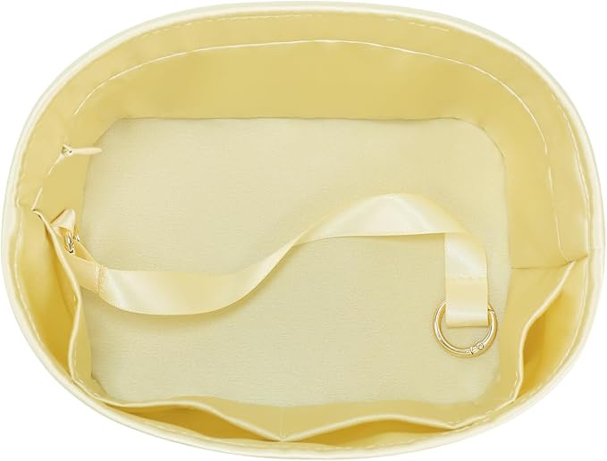Silky Bag Insert Fit for Hermes Picotin 18/22, Silky Purse Organizer, Lightweight and Silk Touch (Fits PC22, Jaune Poussin)