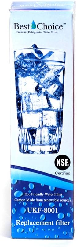 Best Choice Water Filter Replacement For Whirlpool EveryDrop EDR4RXD1 Maytag UKF8001 UKF8001AXX Pur 4396395 Kenmore 46-9006 Kitchen Aid Amana Jenn-Air Certified Refrigerator Cartridge (1-Pack)