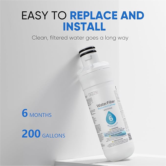 2PCS Water Filter Compatible with LG Water Filter LT1000P, ADQ747935, ADQ74793501, ADQ74793504, ADQ74793502, MDJ64844601, LMXS28626S, LFXS26973S, LFXS28596S