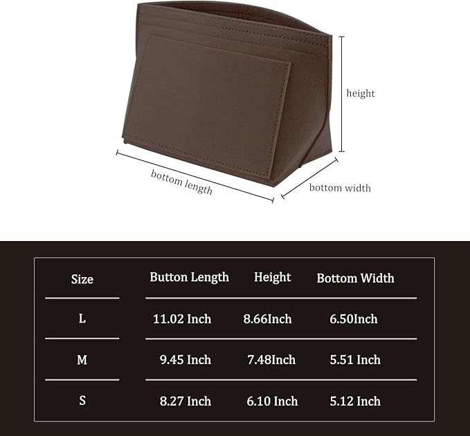 Chispee Felt Purse Organizer Insert Luxury Handbag Organizers for Longchamp Organizer Insert Divider Pocket & Zipper Inner Bag Liner fit Medium, Light Tan