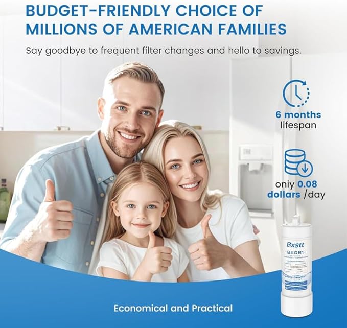 EDRARXD1 Water Filter Replacement, Compatible with Whirlpool EDRARXD1, Everydrop Filter A, EDRARXD1B,Pack of 2