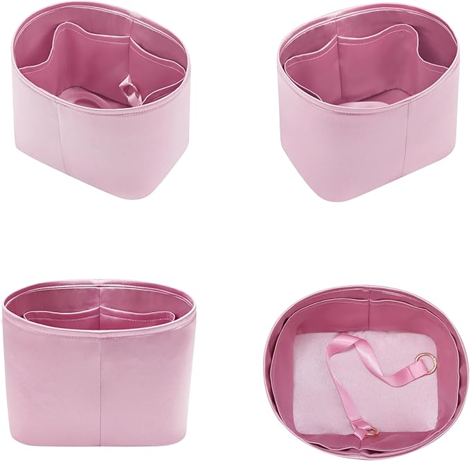 Silky Bag Insert Fit for Hermes Picotin 18/22, Silky Purse Organizer, Lightweight and Silk Touch (Fits PC18, Mauve Sylvestre)