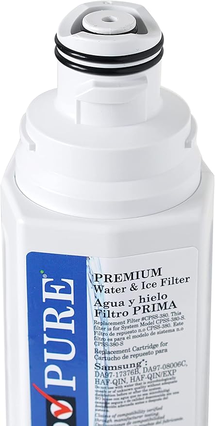 Refrigerator Water & Ice Replacement Filter for Clean and Fresh Drinking Water, fits Samsung* Models DA97-1737B, DA97-08006C, HAF-QIN/EXP, AF-QIN