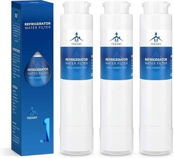 TEEHAY EPTWFU01 PureSource Ultra II Refrigerator Water Filter, Compatible with Electrolux EWF02, Frigidaire Gallery FGSS2635TF, LGHB2869TF, LGHD2369TF, LGHK2336TD, LGHK2336TF, LGHX2636TF, 3 Pack