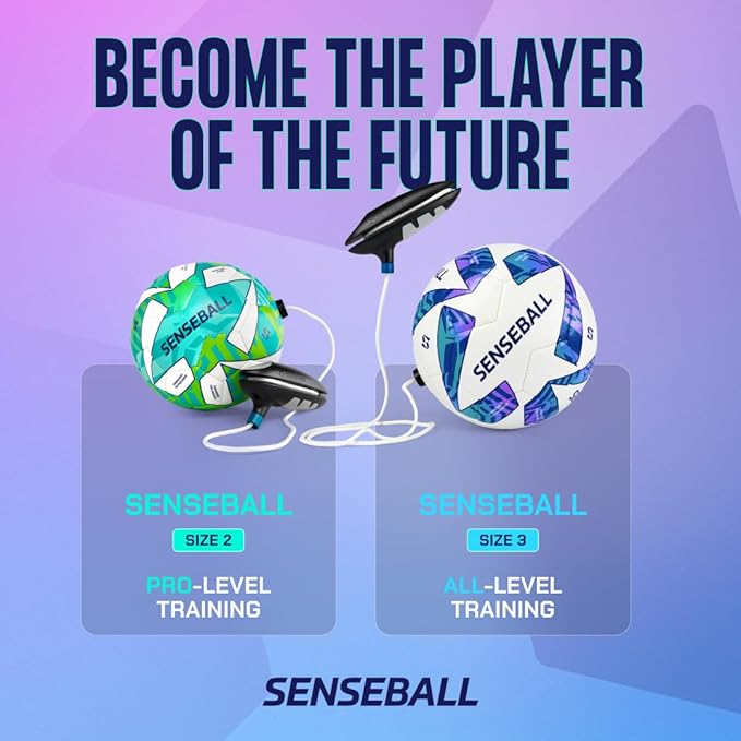 Soccer Trainer Ball with Free App | Training Equipment for Young Players | Soccer Gifts | Improve Ball Control, Footwork & Coordination with Professional Coach Program & 50+ Exercise Videos