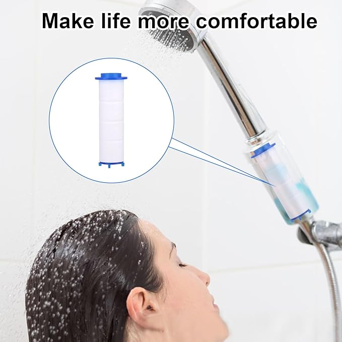 10pcs Shower Head Filter for Drivese, Turbo Shower Head Filters Replacement Water Cartridge Filter Core for Drivese Handheld Showerhead