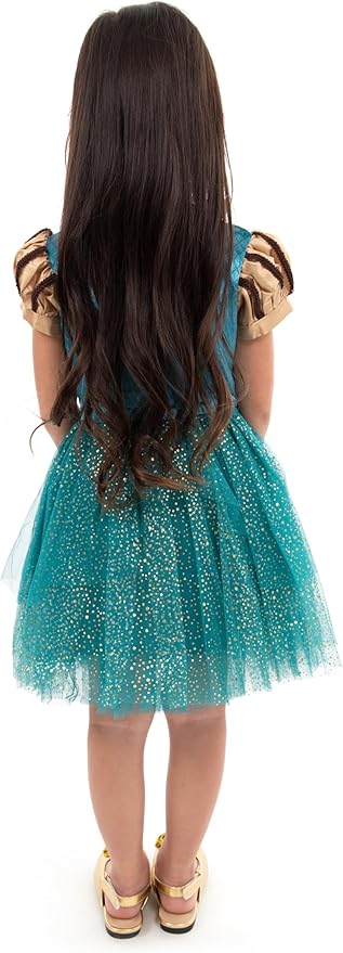 Little Adventures Medeival Princess Party Dress - Machine Washable Child Pretend Play Costume Outfit with No Glitter