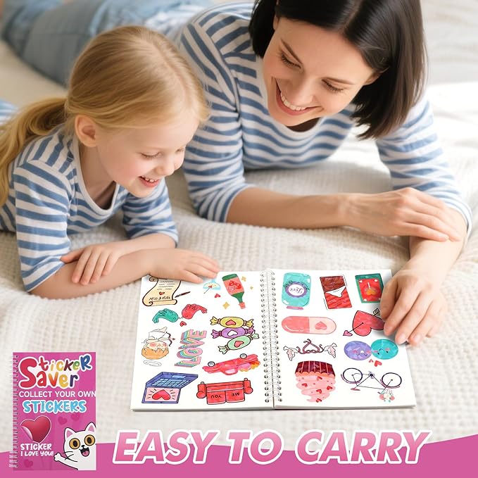 Reusable Sticker Storage Book Collecting Album Stickers Organizer Book A5 Size 40 Sheets Release Paper for Stickers Holder Collection