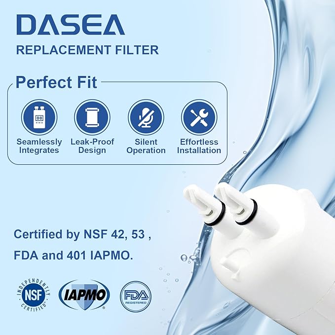 DASEA W10295370A Filter Replacement Compatible with W10295370, Filter 1, EDR1RXD1, WHR1RXD1, P8RFWB2L, P8WB2L, P4RFWB, 46-9930, 46-9081 (3 Pack)