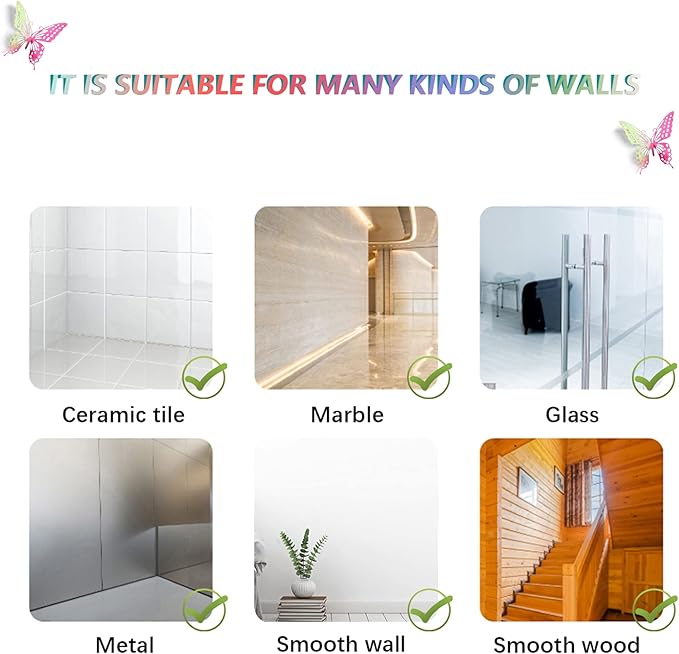 SAOROPEB 3D Butterfly Wall Decor 48 Pcs, 4 Styles, 3 Sizes, Purple Butterfly Decorations for Birthday Parties, Removable Stickers