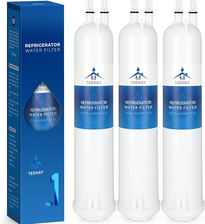 TEEHAY EDR3RXD1 Water Filter 3 Replacement, Compatible with Everydrop Filter 3, P1RFWB2, Whirlpool GS5SVAXVQ01, GD5DHAXVY03, GD5DHAXVQ03, GD5DHAXVB03, GC5SHEXNS02, GC5SHEXNS01, GC3CHAXNQ00, 3 Pack
