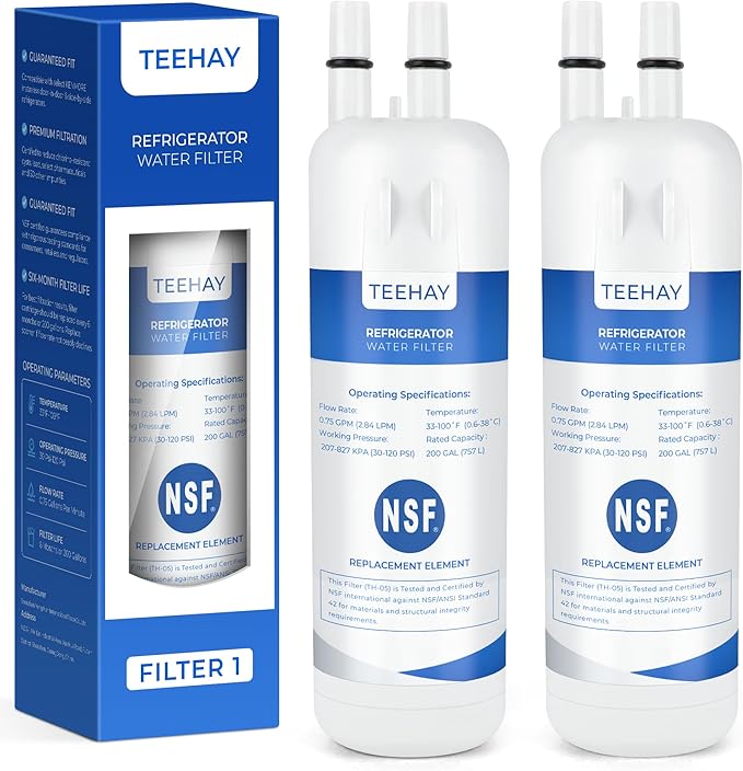 TEEHAY 9081 Water Filter Replacement, Compatible with Whirlpool P5WB2L, P4RFWB, Kenmore P4RFKB2, Kenmore 9930, 46-9930, 9081, 46-9081, 9930P, 469930, 04609930000 (2 Pack)