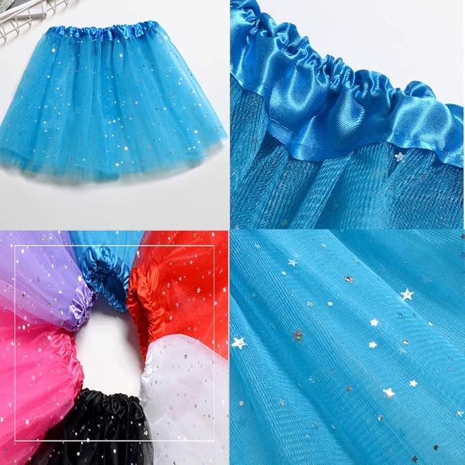 10Pcs Princess Dress up Tutu Crown Accessories Tiara Ballet Tutu Skirt for Girls Costume Party Favors