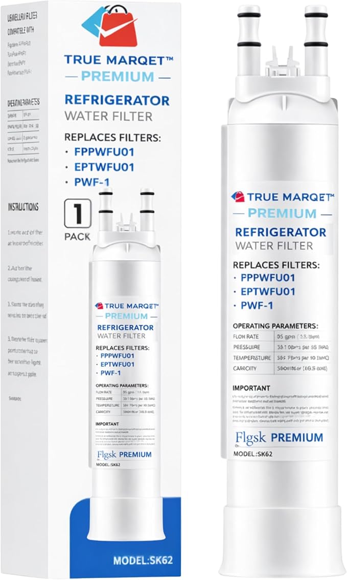 FPPWFU01 Water Filter Replacement for Frigidaire FPPWFU01 Water Filter Compatible with PurePour PWF-1, Electrolux EPPWFU01 PureAdvantage PWF-1 4 Pack NEW