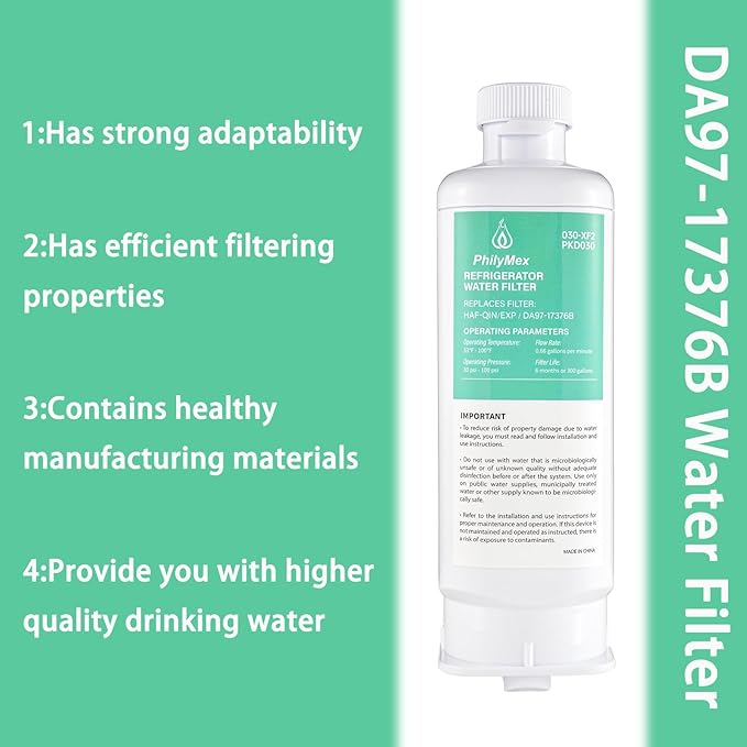 Samsung Water Filter for RF28R6301SR, RF27T5201SG, RS22T5201SR, RS28A500ASR, RF23A9671SR, RF23A9071SR, RF28R7201SG Replacements - 3PK Filter Set