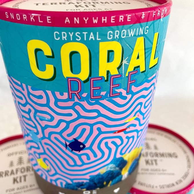 Crystal Growing Coral Reef: Grow 3 Colorful Coral-Like Structures Before Your Eyes. It Like Snorkeling at Your Desk