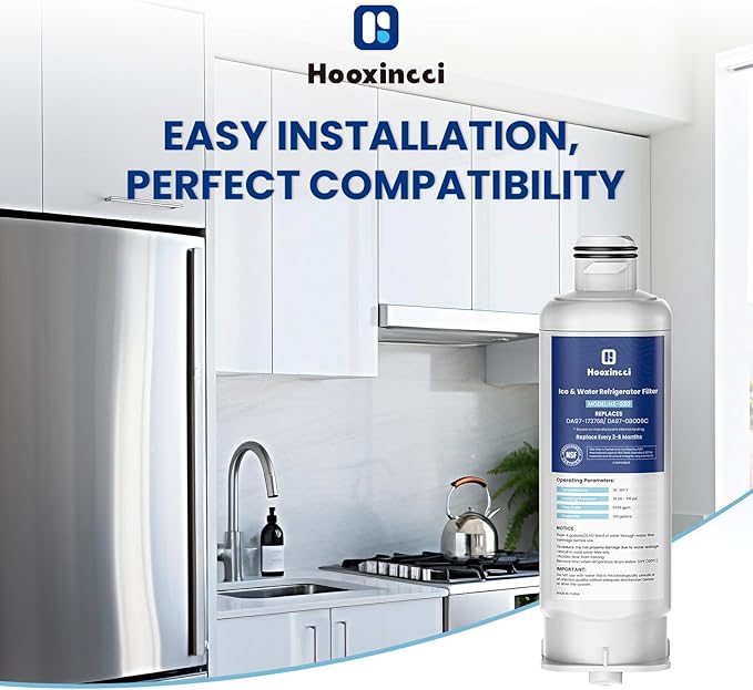 DA97-17376b Water Filter Replacement for DA97-08006C,HAF-QIN,HAF-QIN/EXP,RF23M8070SG,RF23M8070SR, RF23M8090SG, RF23M8570SR,2Packs