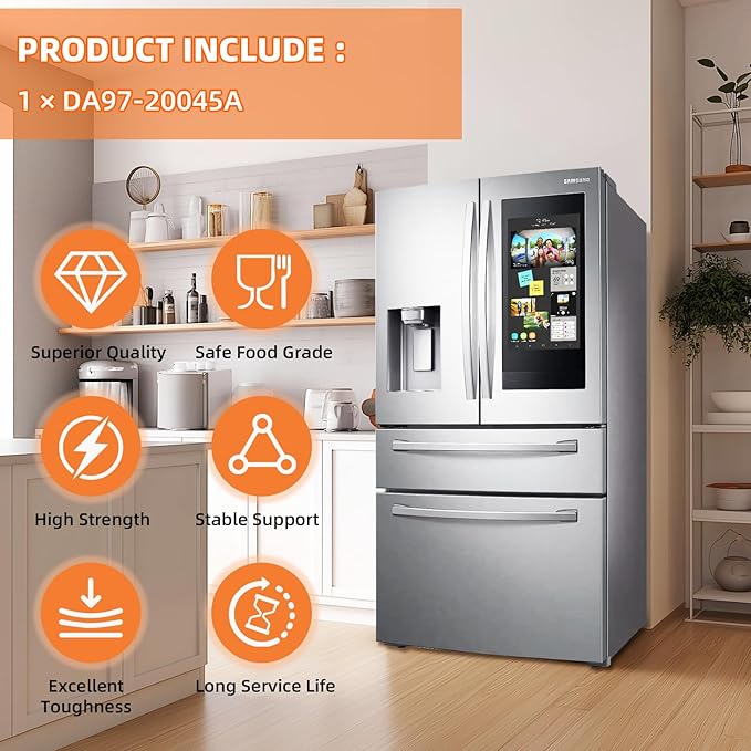 UPGRADED DA97-20045A Refrigerator Shelf Assembly Compatible with Samsung Refrigerator Glass Shelf Replacement Parts Samsung Fridge Shelf Replacement RF28R7201SR RF28R7351SR RF28R7351SG Shelf Top Right
