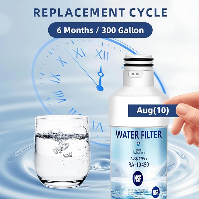 LT1000P ADQ747935 Water Filter Replacement for LG LT1000P/PC/PCS ThinQ Water Filter AGF80300704,LRFS28XBS,LRFLC2706S,LRMXS2806S,LMXS28626S,LFXS26973S,LFXC22526S