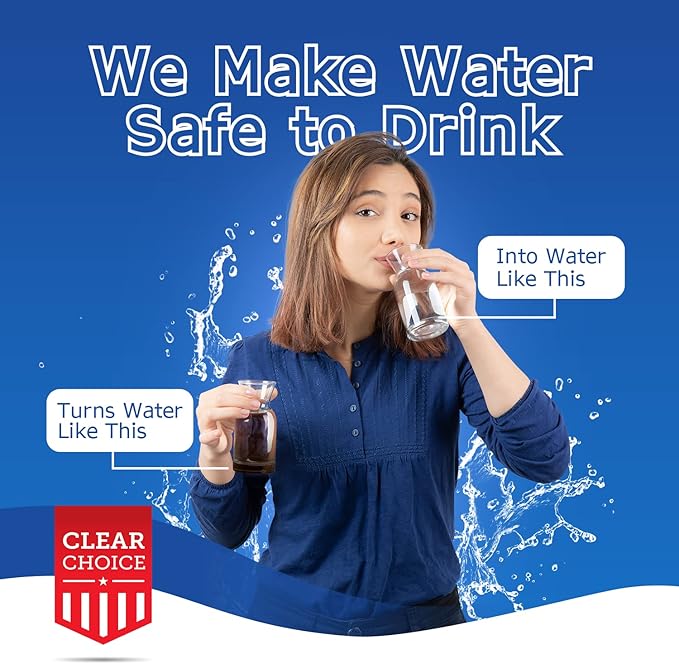 Clear Choice Taste Filter Replacement for GE MWF GWF Filter Compatible with WF287 EFF-6013A FMG-1 FMG1 Refrigerator Water Filter, NSF/ANSI 42, Box of 6, Made in the USA