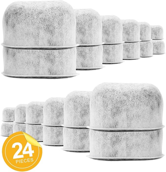 Pack of 24 Replacement Charcoal Water Filters for Keurig Coffee Machines By Housewares Solutions