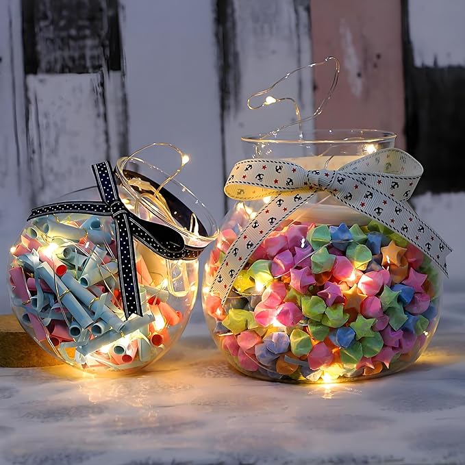 1080 Sheets Cartoon Origami Star Paper Strips 16 Different Styles Lucky Paper Stars Strips for DIY Handmade Crafts