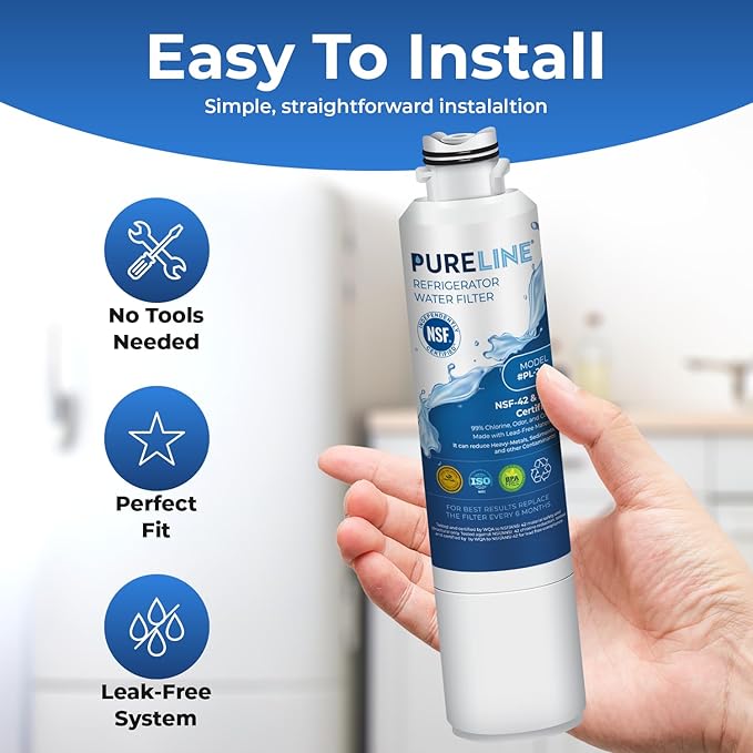 Pureline DA29-00020B Water Filter Replacement for Samsung® DA29-00020A/B, HAF-CIN/EXP, HAF-CIN, Kenmore 46-9101, 469101, 9101 Refrigerator Water Filter (3 Pack)