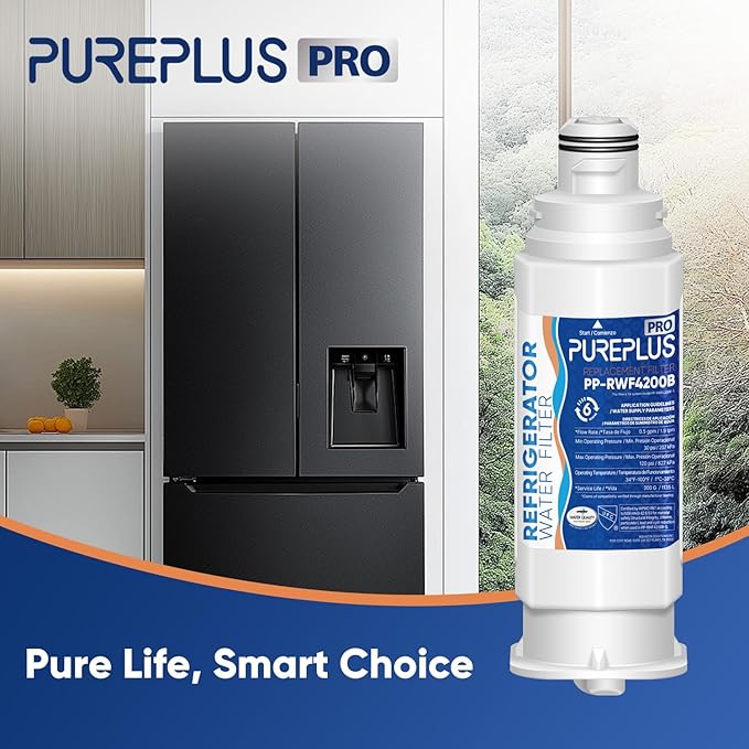 PUREPLUS DA97-17376B NSF 53&42 Certified Water Filter Replacement for Samsung HAF-QIN/EXP, DA97-08006C, RF28R7351SG, RF28R7201SR, RF28T5001SR, RF24R7201SR, RS27T5200SR, Refrigerator Water Filter