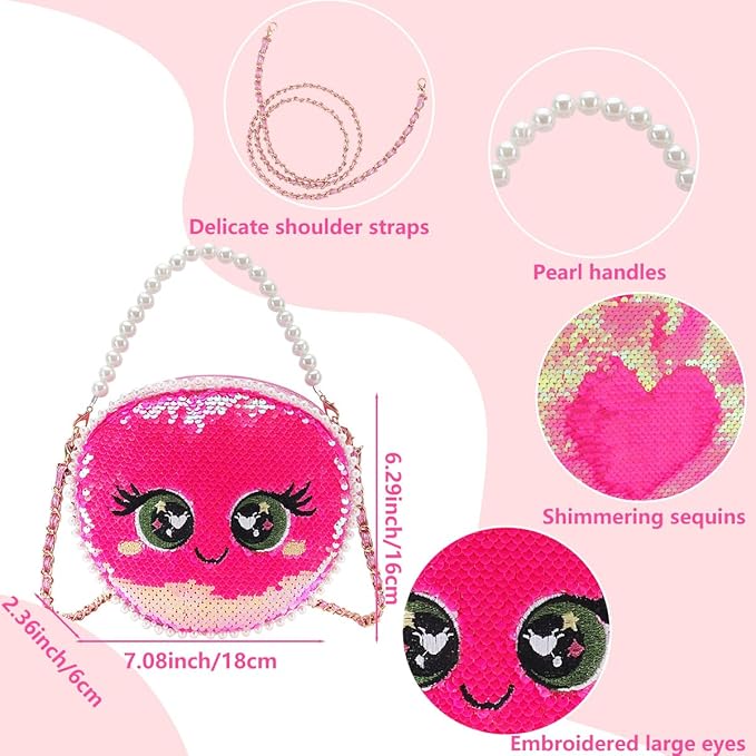 Girls Purse for Kids Age 3-12 - Purse for Little Girl Gifts, Crossbody Bag