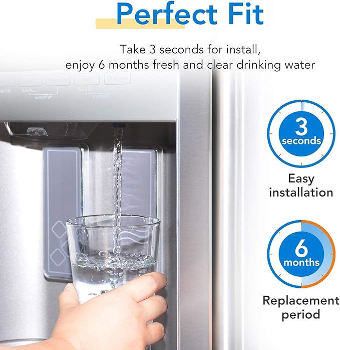 Aqua Fresh LG LT800P Refrigerator Water Filter Replacement for LG LT800P, ADQ73613401, ADQ73613402, ADQ73613408, ADQ75795104, LSXS26326S, LMXC23746S, LMXC23746D. (1 Pack)