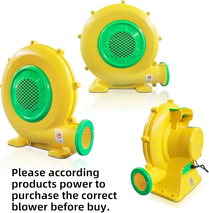 480W Inflatable Bounce House Air Blower, Portable Air Pump Perfect for Inflatable Bubble House, Bouncy Castle, Jumper, Water Slide(480W 0.64HP)