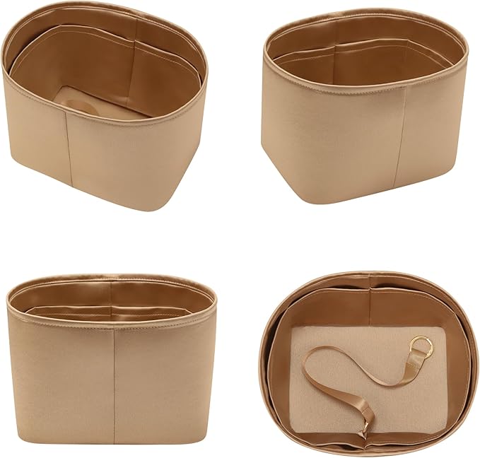 Silky Bag Insert Fit for Hermes Picotin 18/22, Silky Purse Organizer, Lightweight and Silk Touch (Fits PC22, Chai)