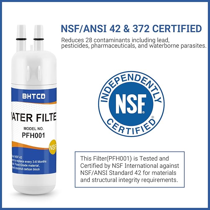 P8RFKB2L Water Filter for Kenmore Refrigerator Kitchen-Aid KRSF705HPS Ama-na ASD2575BRW01 Replacement.(2 Pcs)