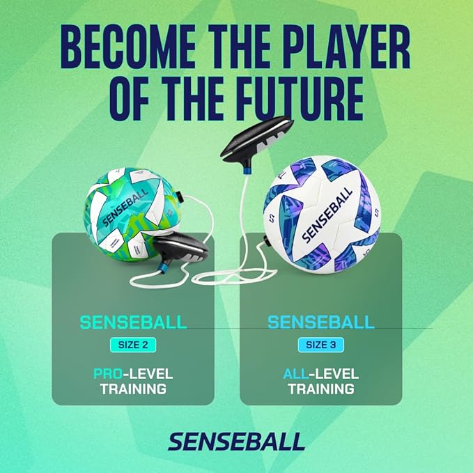 Soccer Trainer Ball with Free App | Training Equipment for Young Players | Soccer Gifts | Improve Ball Control, Footwork & Coordination with Professional Coach Program & 50+ Exercise Videos