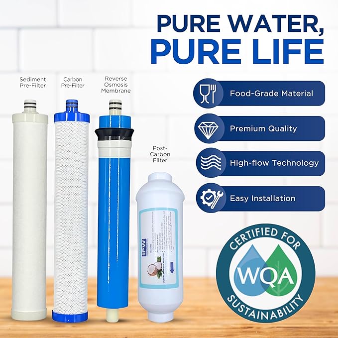 Culligan AquaCleer AC-30 Reverse Osmosis System Compatible Replacement Cartridge, Filter, and Membrane - 4 Set