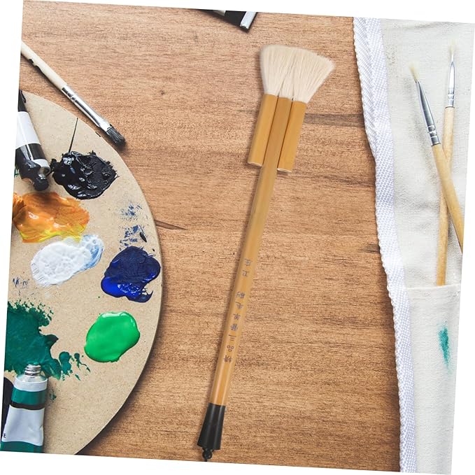 Handheld Wool Painting Brush Portable Paint Brush Tool for Drawing and Crafts Soft Hair Lightweight and Easy to Hold for Artists and Hobbyists