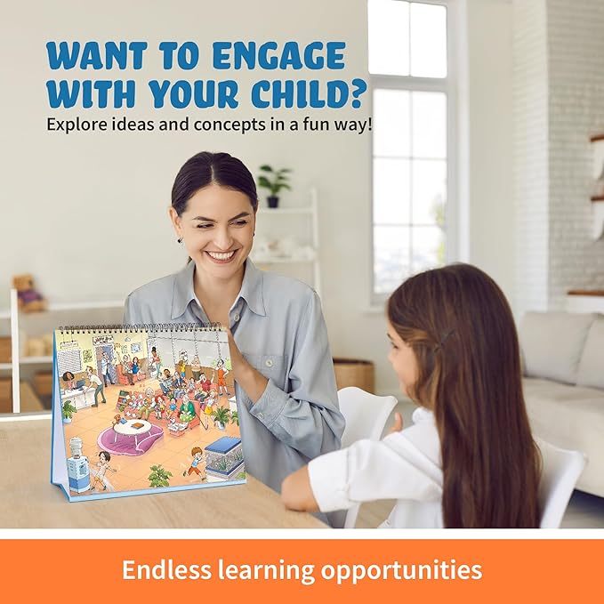 Picture Book and Emotion Cards, Social Stories, Emotions Learning Activities, Homeschool and Autism Activity, Educational Busy Book, Speech Therapy (Picture This Flipbook #2)
