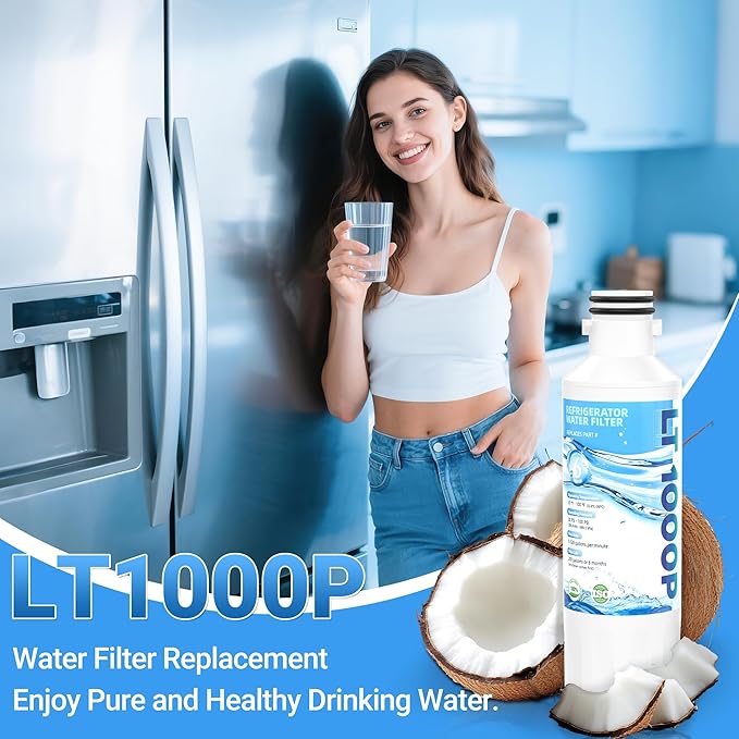 LT1000P ADQ747935 Water Filter and Air Filter Replacement for LG LT1000P/PC/PCS, LMXS28626S, LFXS26973S, LFXS26596S, LFXS28596S, ADQ74793501, ADQ74793502 and LT120F, 2 Combo | by PANDEELS