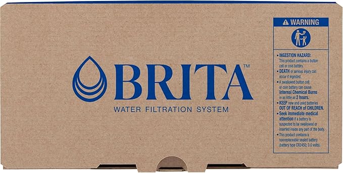 Brita Small 6 Cup Water Filter Pitcher, 1 BritaPlus Filter, Metro, Stone Blue (Package May Vary)