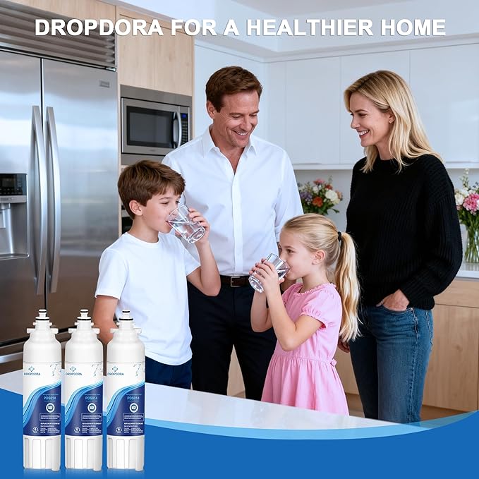 ADQ73613401 Replacement 3-Pack, NSF 42 & 372 Certified, Refrigerator Water Filter Compatible with LG LT800P, LT800PC, ADQ736134, ADQ73613402, LSXS26326S, LSXS26366S