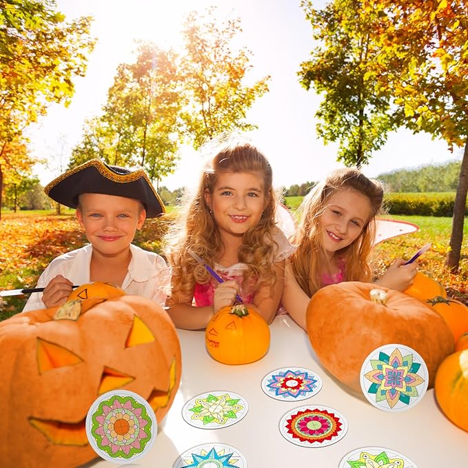 Cinrobiye 24 Pcs Happy Diwali Craft Kits Diwali Party Favors Ramadan Puzzle Mandala Coloring Craft Festival of Lights Deepavali Paint Craft for Indian Temple Sunday Classroom Activity Supplies